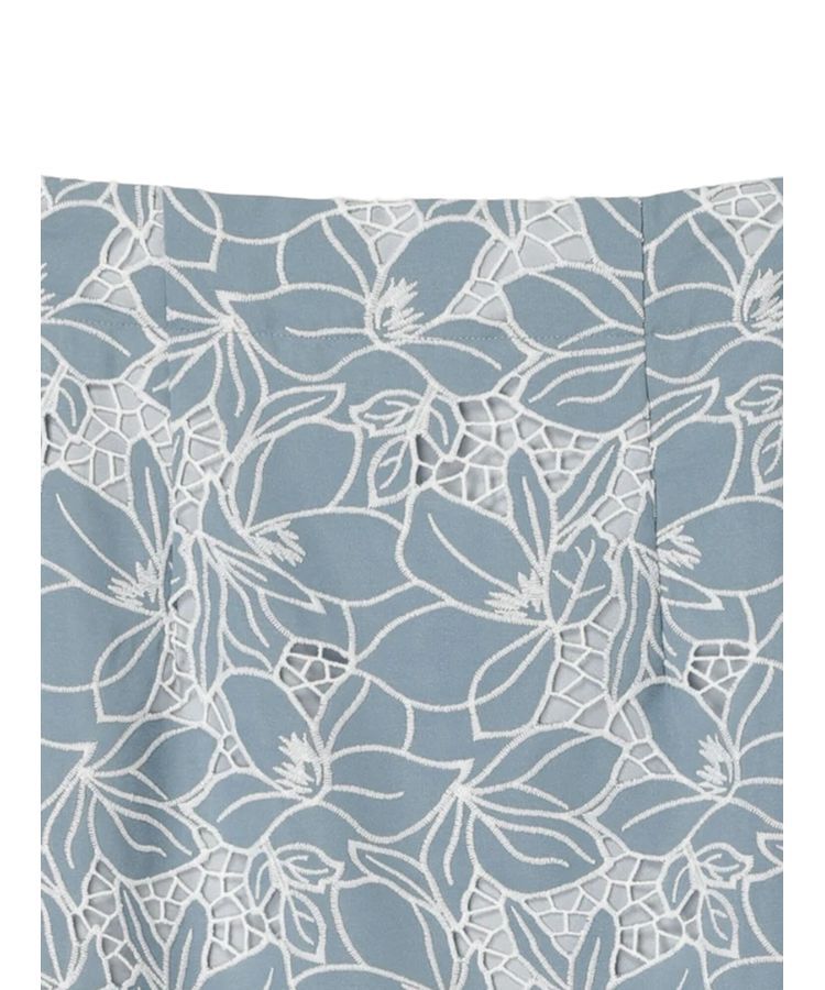 YECCA VECCA「配色レースロングナロースカート」|スカート|