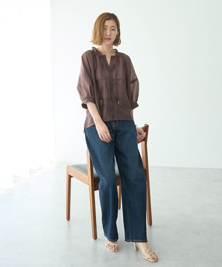 YECCA VECCA「<<追加>> バルーンスリーブシアーシャツ②」|シャツ・ブラウス|