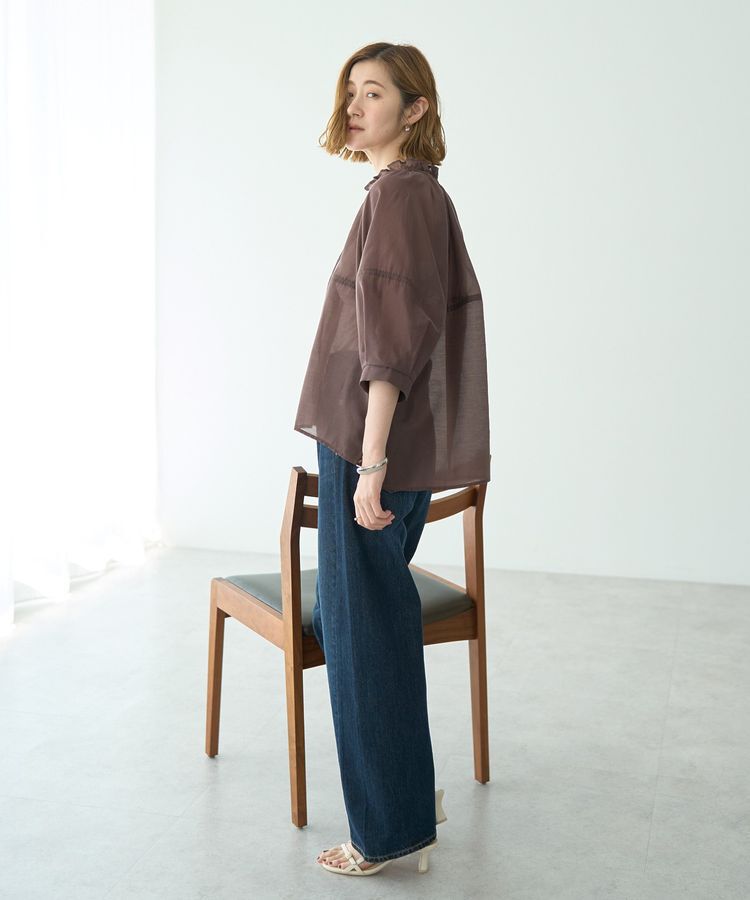 YECCA VECCA「<<追加>> バルーンスリーブシアーシャツ②」|シャツ・ブラウス|