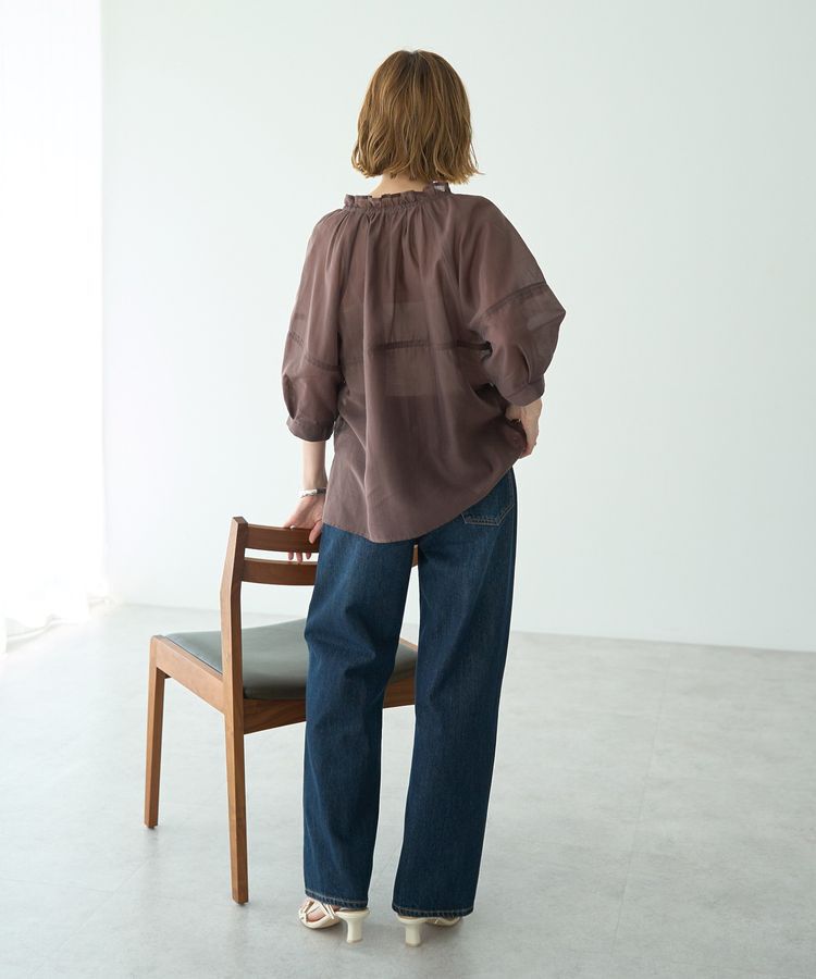 YECCA VECCA「<<追加>> バルーンスリーブシアーシャツ②」|シャツ・ブラウス|
