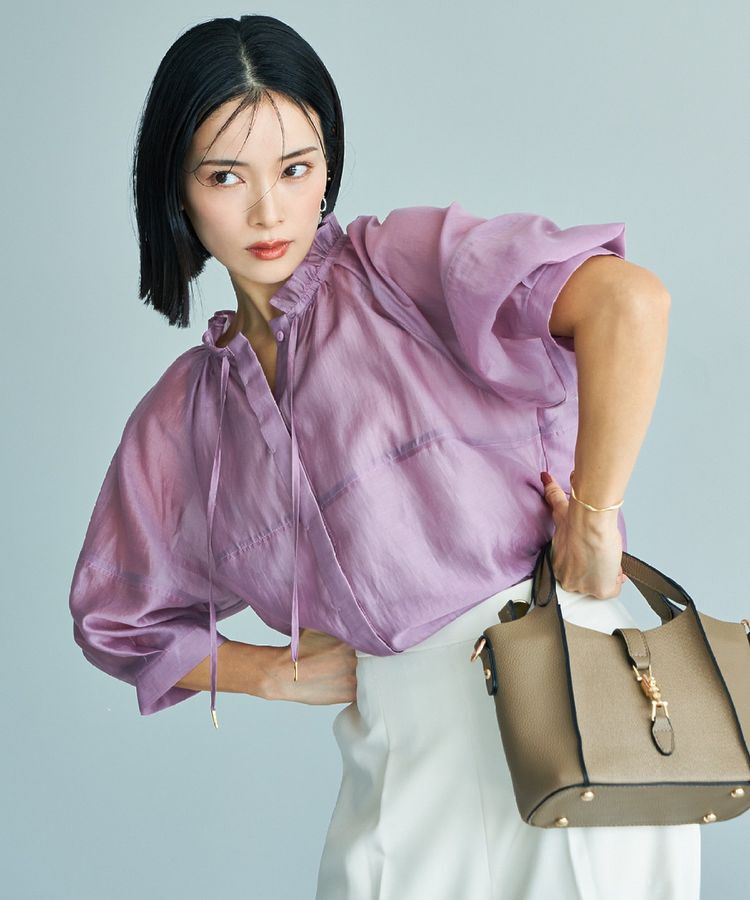 YECCA VECCA「<<追加>> バルーンスリーブシアーシャツ②」|シャツ・ブラウス|