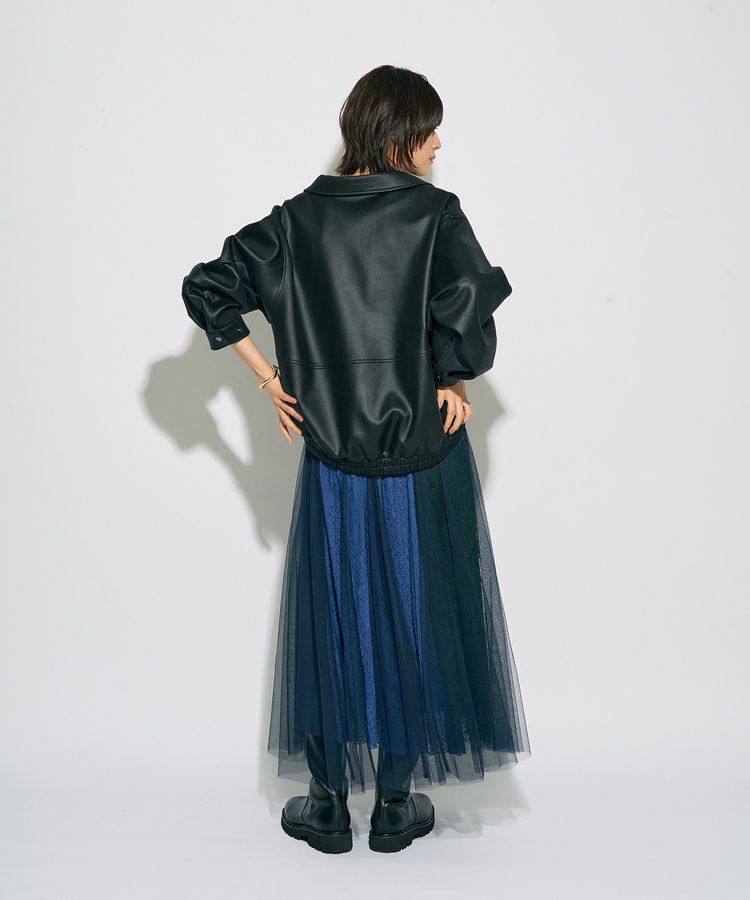 Editt by YECCA VECCA「【archive】レースブロッキングチュールスカート」|フレア|