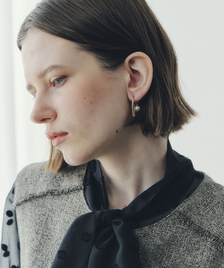 YECCA VECCA「【2WAY】ステンレスパールキャッチピアス」|ピアス|