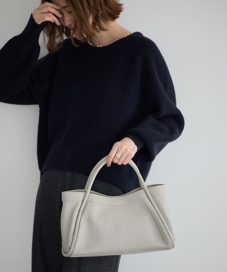 YECCA VECCA「【cache cache】ハンドルシュリンクトート」|トートバッグ|Light Gray