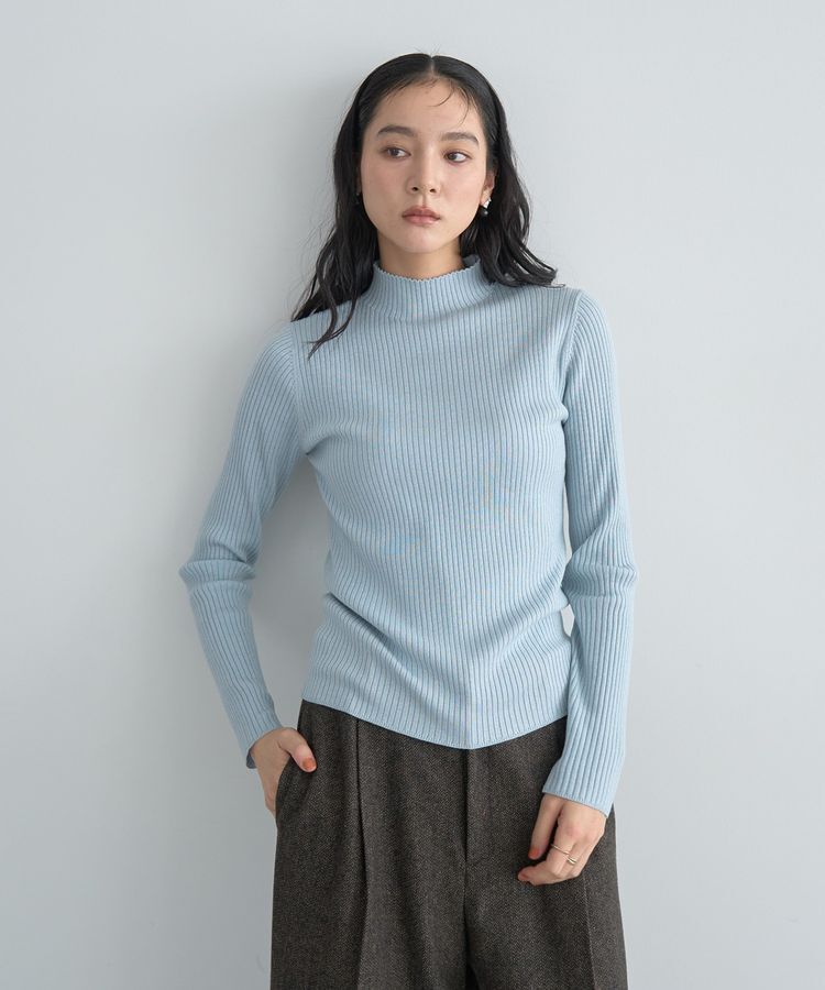 YECCA VECCA「ラメ混ハイネックリブニット」|ニット・セーター|