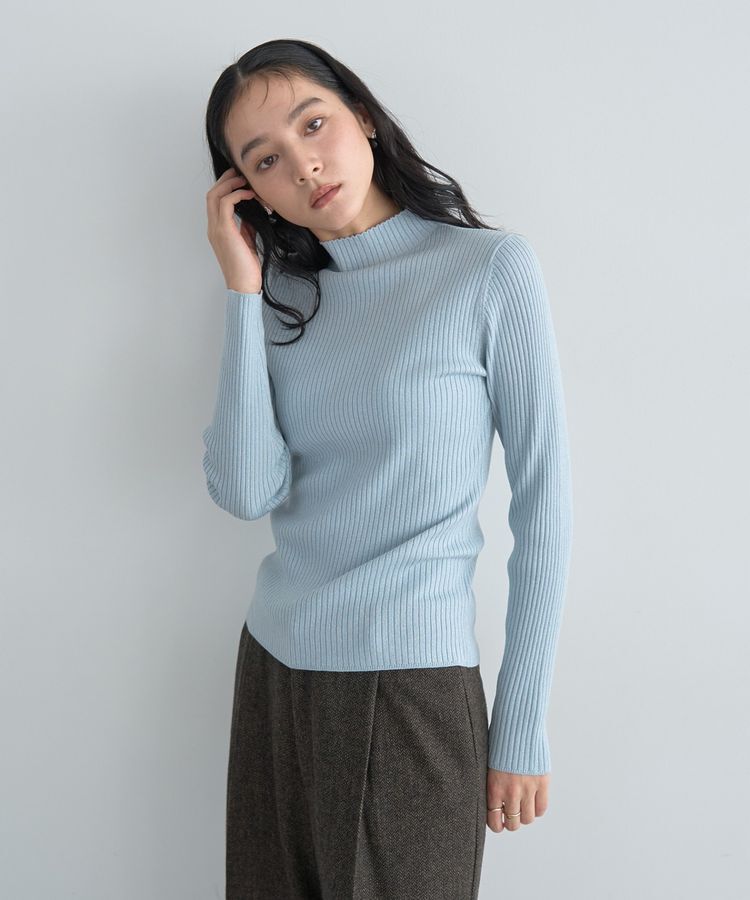 YECCA VECCA「ラメ混ハイネックリブニット」|ニット・セーター|