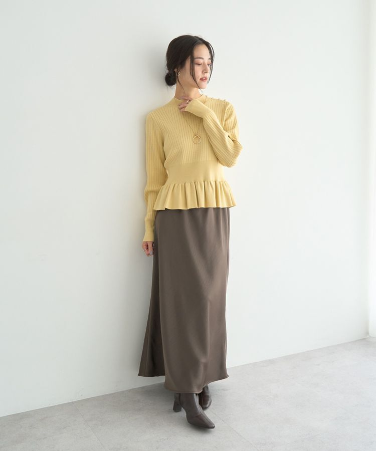 YECCA VECCA「金釦ペプラムニット」|ニット・セーター|