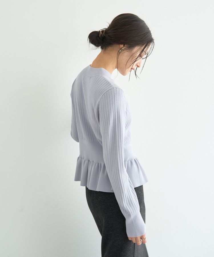 YECCA VECCA「金釦ペプラムニット」|ニット・セーター|