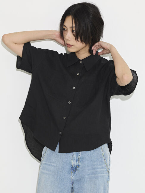 GARAGE OF GOOD CLOTHING「フレンチリネンハーフスリーブシャツ」|シャツ・ブラウス|