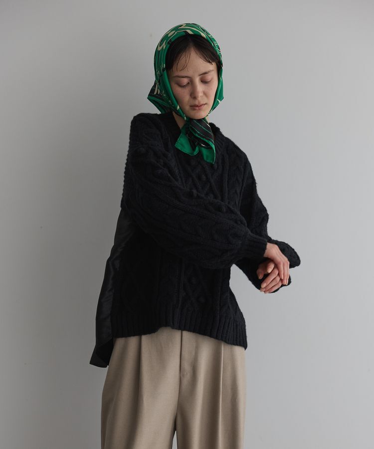 GARAGE OF GOOD CLOTHING「【TORRAZZO DONNA】ケーブルニット&times;ブラウス」|ニット・セーター|