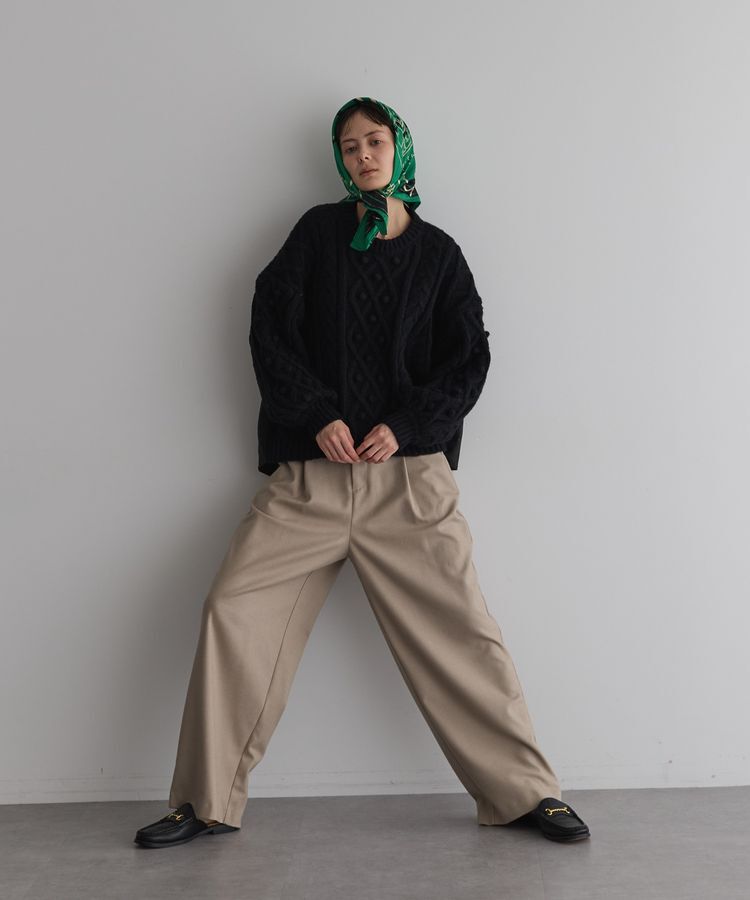 GARAGE OF GOOD CLOTHING「【TORRAZZO DONNA】ケーブルニット&times;ブラウス」|ニット・セーター|