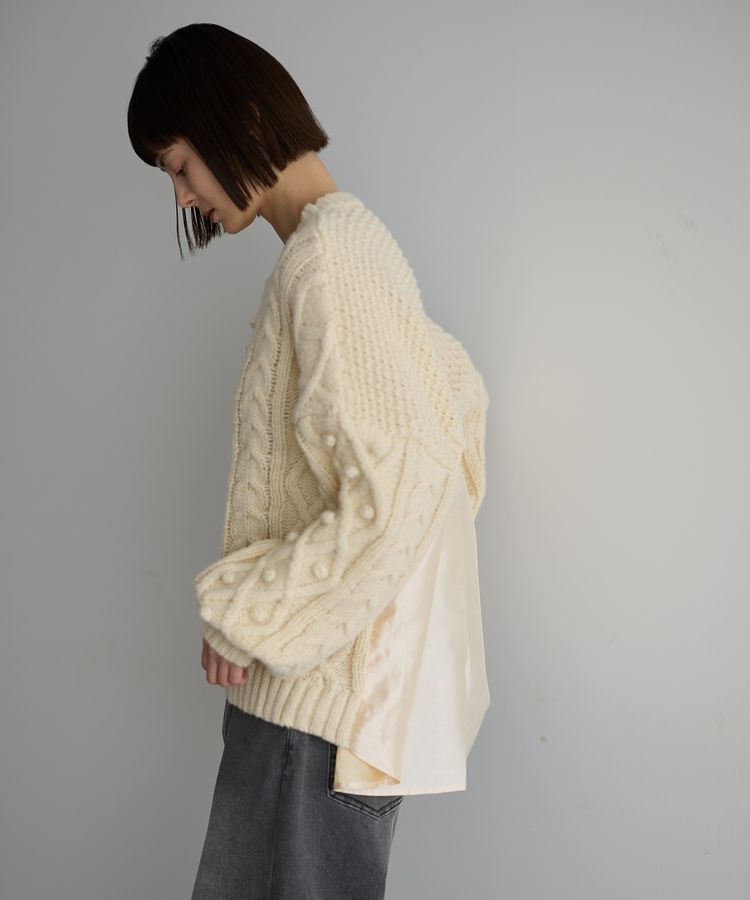 GARAGE OF GOOD CLOTHING「【TORRAZZO DONNA】ケーブルニット&times;ブラウス」|ニット・セーター|