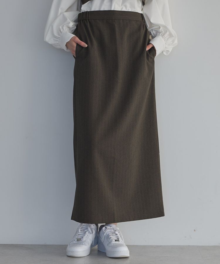 GARAGE OF GOOD CLOTHING「【日本製】ストライプロングスカート」|タイト|