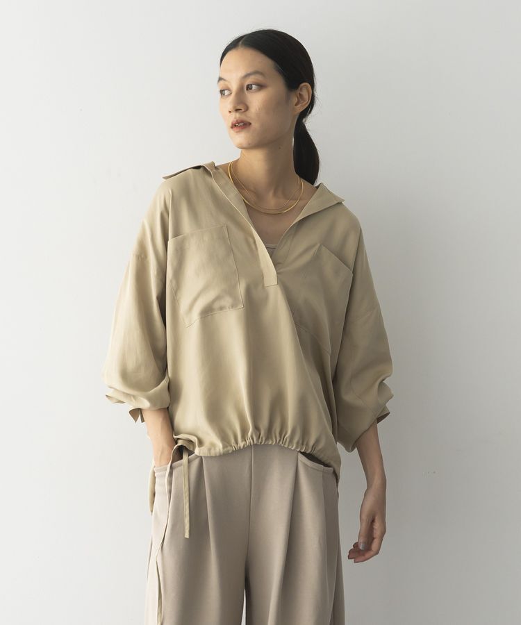 GARAGE OF GOOD CLOTHING「裾ドロストスキッパープルオーバー」|シャツ・ブラウス|Beige