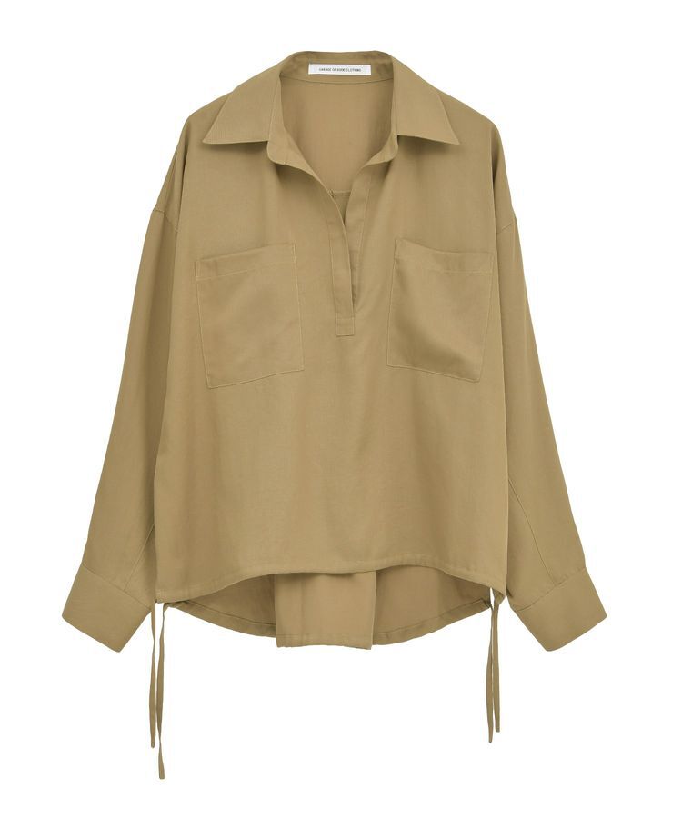 GARAGE OF GOOD CLOTHING「裾ドロストスキッパープルオーバー」|シャツ・ブラウス|Khaki
