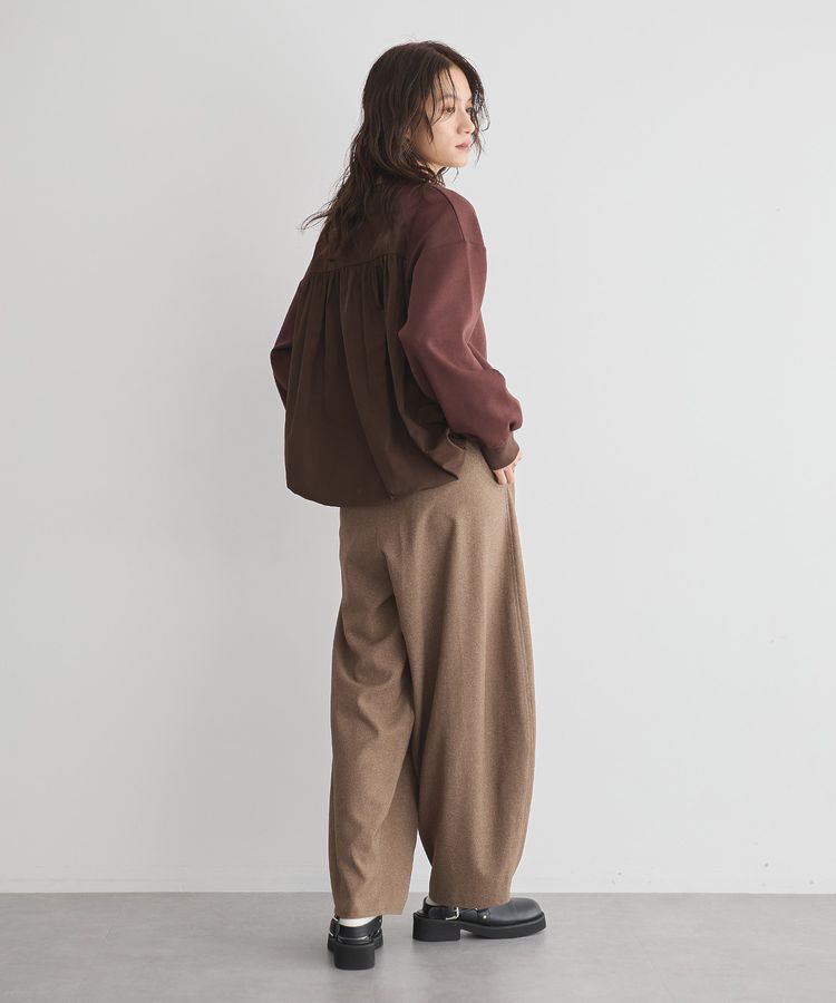 GARAGE OF GOOD CLOTHING「無地ウールライク裾タックバレルパンツ」|その他|