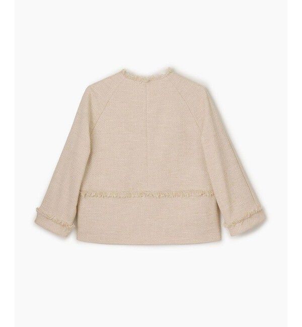 allureville「ミックスツイードティアードクルージャケット」|ノーカラージャケット|