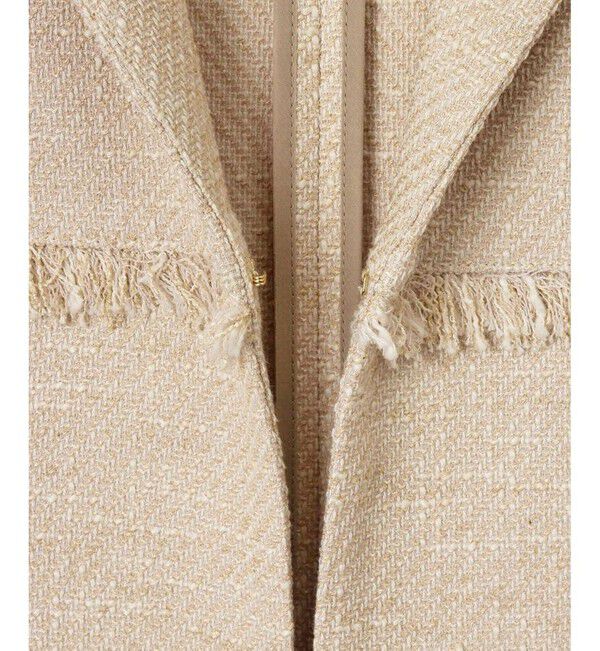 allureville「ミックスツイードティアードクルージャケット」|ノーカラージャケット|