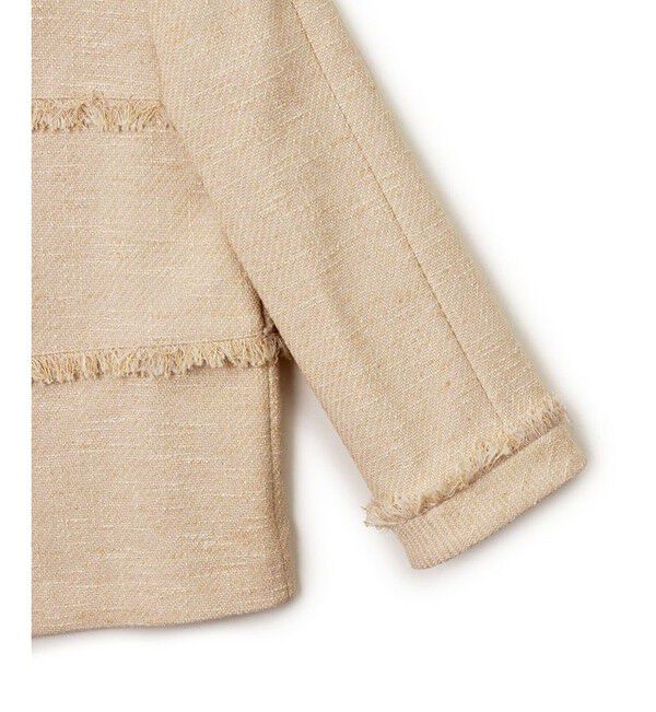 allureville「ミックスツイードティアードクルージャケット」|ノーカラージャケット|