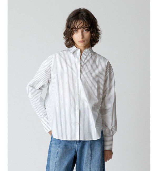 allureville「コットンデザインスリーブブラウス」|シャツ・ブラウス|ホワイト系