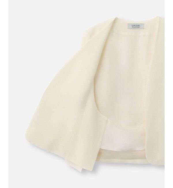 LOULOU WILLOUGHBY「◇ 【LOULOU WILLOUGHBY】リトルブラックケープジャケット」|ノーカラージャケット|