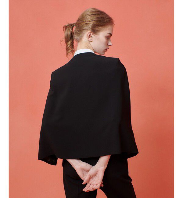 LOULOU WILLOUGHBY「◇ 【LOULOU WILLOUGHBY】リトルブラックケープジャケット」|ノーカラージャケット|