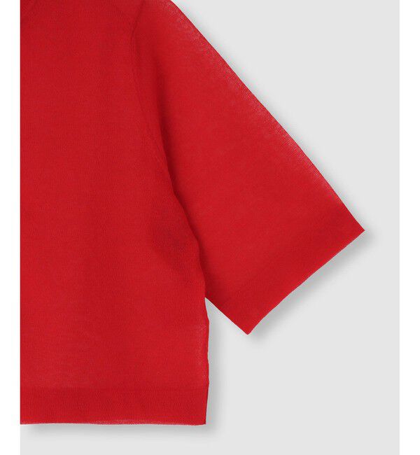 allureville「ハーフスリーブシアークルーカーディガン」|カーディガン|