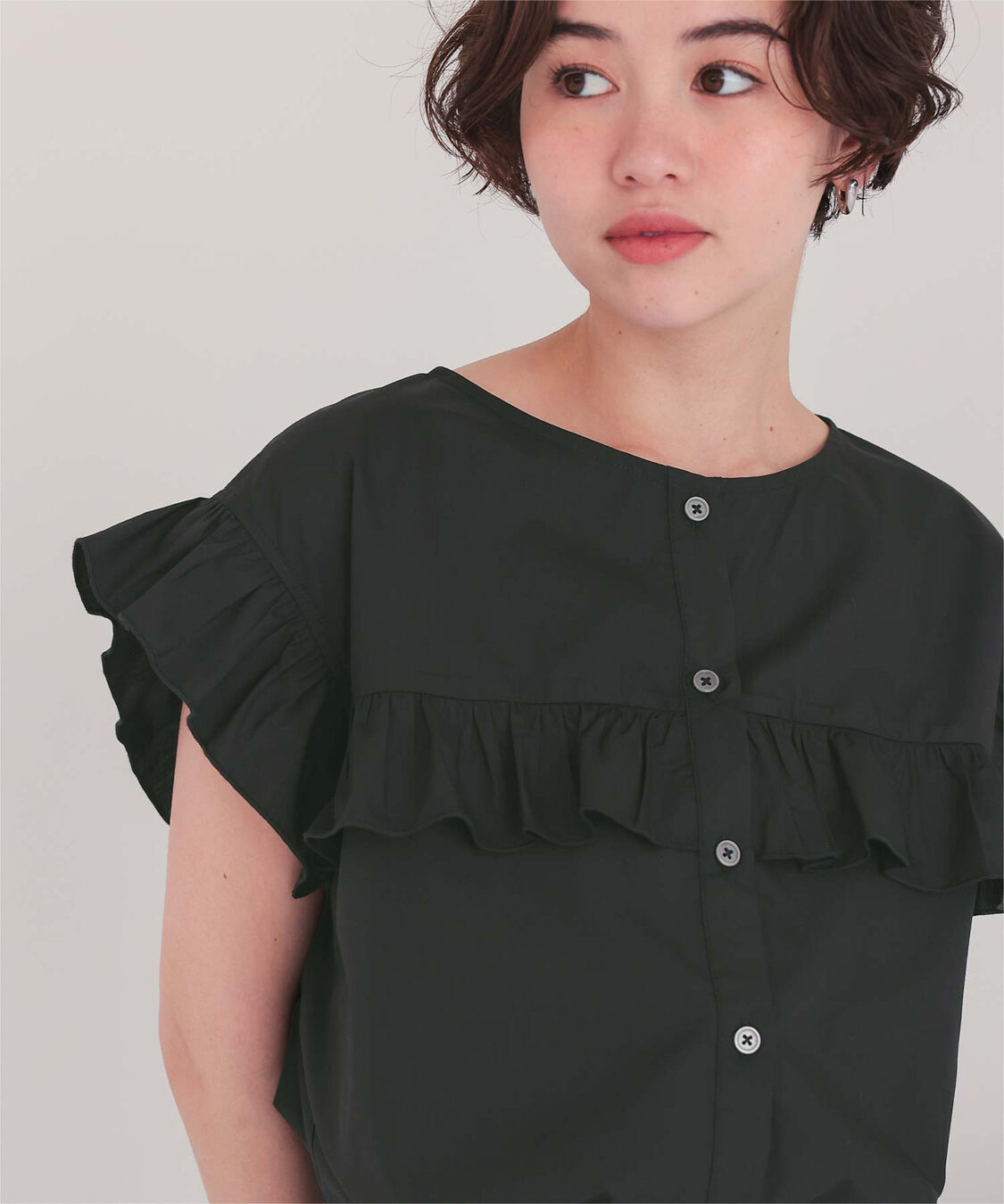 titivate「フレンチスリーブフリルブラウス」|シャツ・ブラウス|