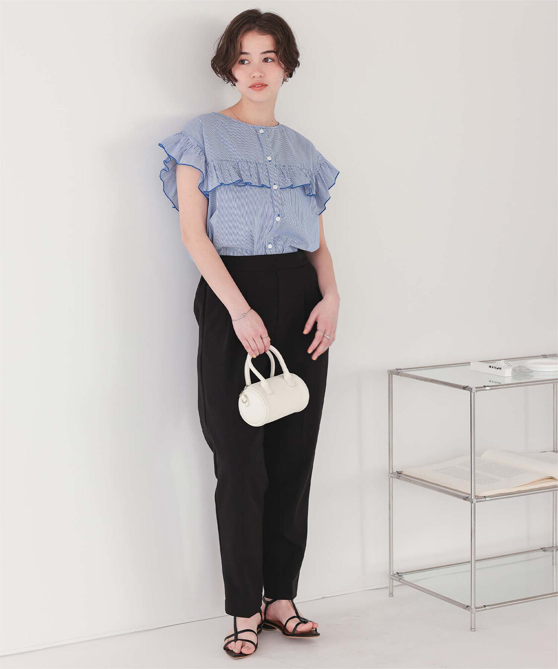 titivate「フレンチスリーブフリルブラウス」|シャツ・ブラウス|