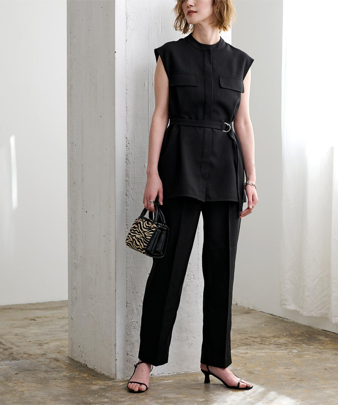 ur's「リネンライクノースリーブトップス」|シャツ・ブラウス|