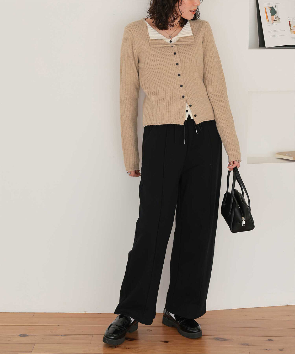 titivate「レイヤード風リブニットトップス」|ニット・セーター|