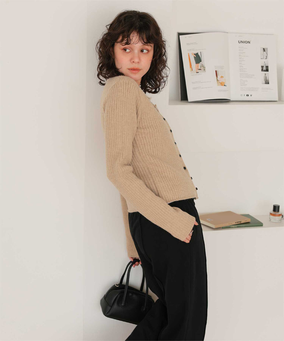 titivate「レイヤード風リブニットトップス」|ニット・セーター|