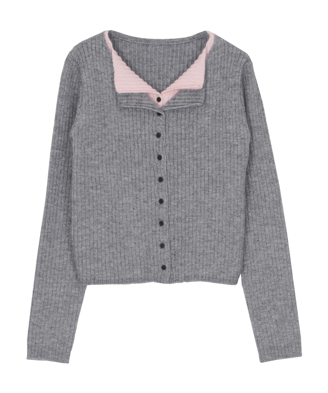 titivate「レイヤード風リブニットトップス」|ニット・セーター|