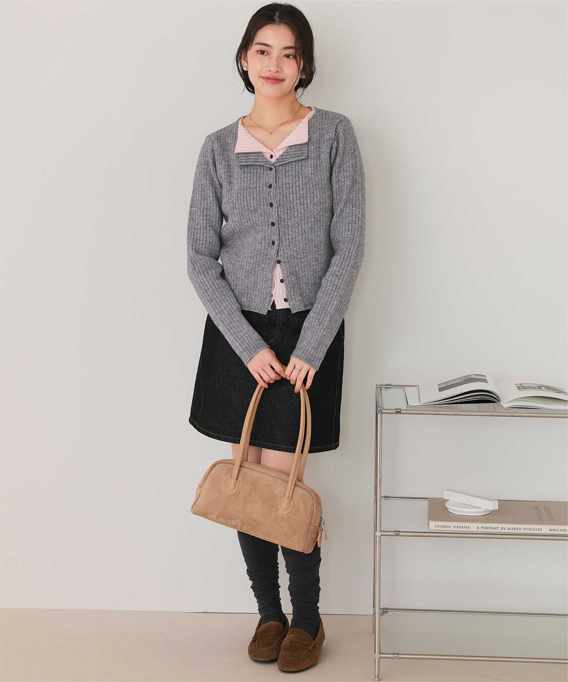 titivate「レイヤード風リブニットトップス」|ニット・セーター|