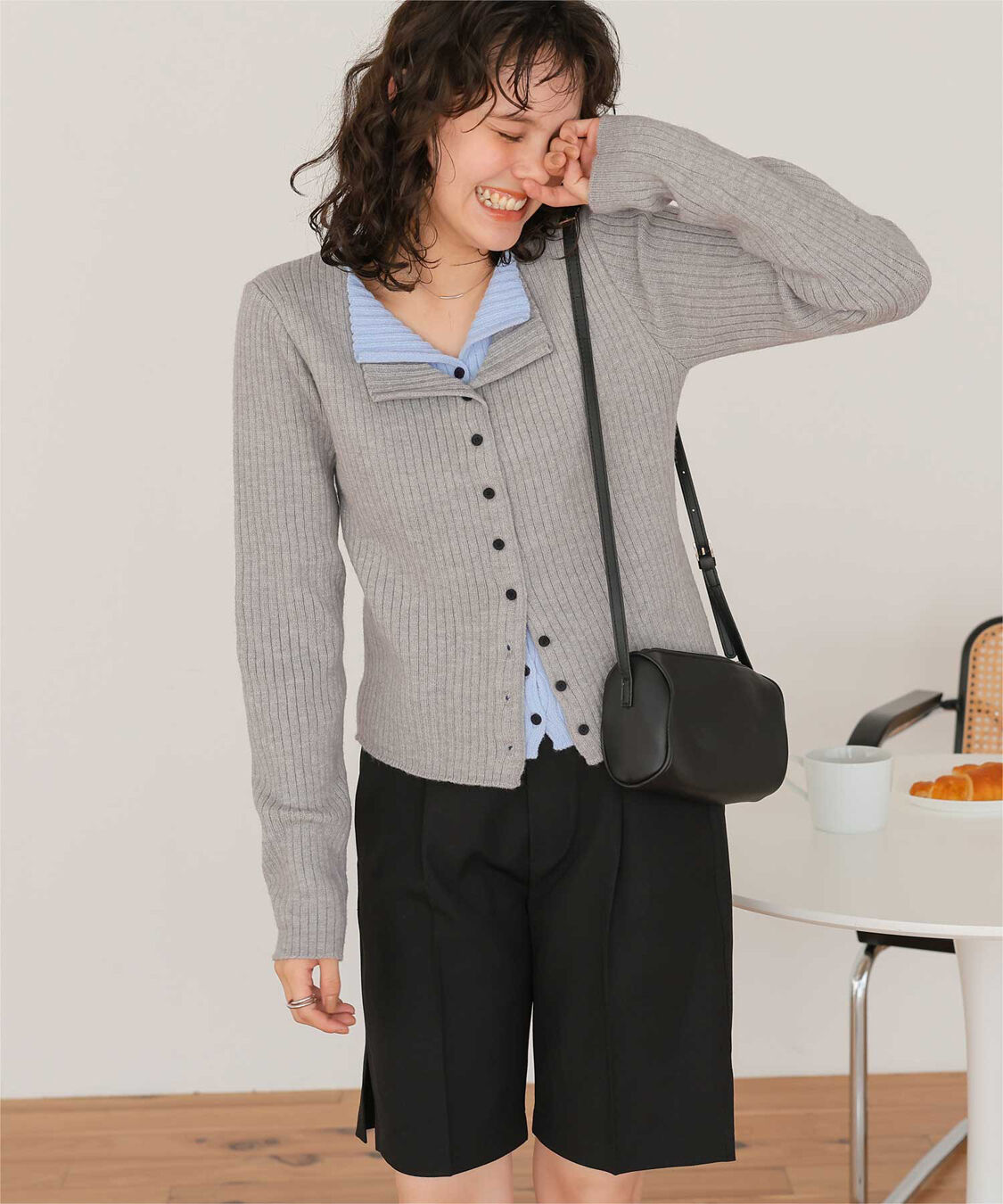 titivate「レイヤード風リブニットトップス」|ニット・セーター|