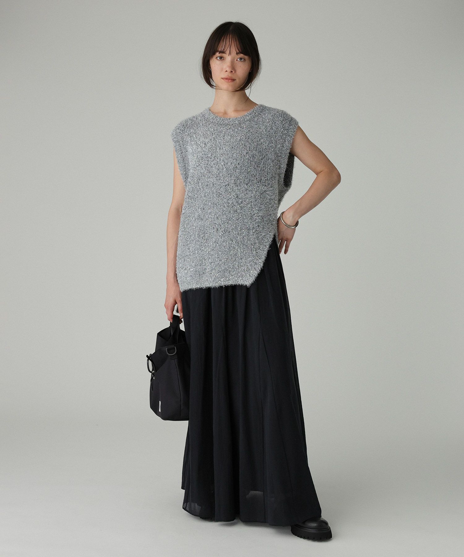 BABYLONE「コットンシフォンボリュームスカート」|スカート|