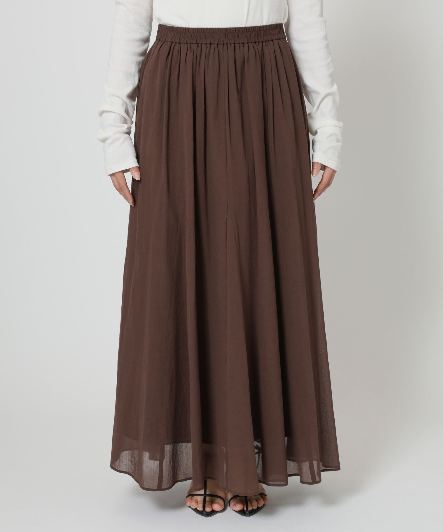 BABYLONE「コットンシフォンボリュームスカート」|スカート|