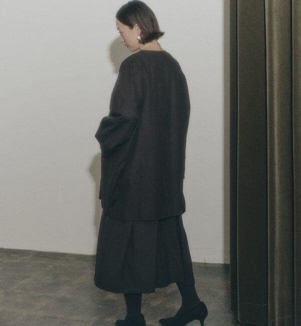  「ノーカラーコクーンシルエットコート」|その他|