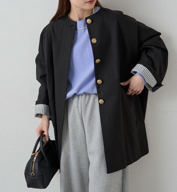  「ノーカラーコクーンシルエットコート」|その他|