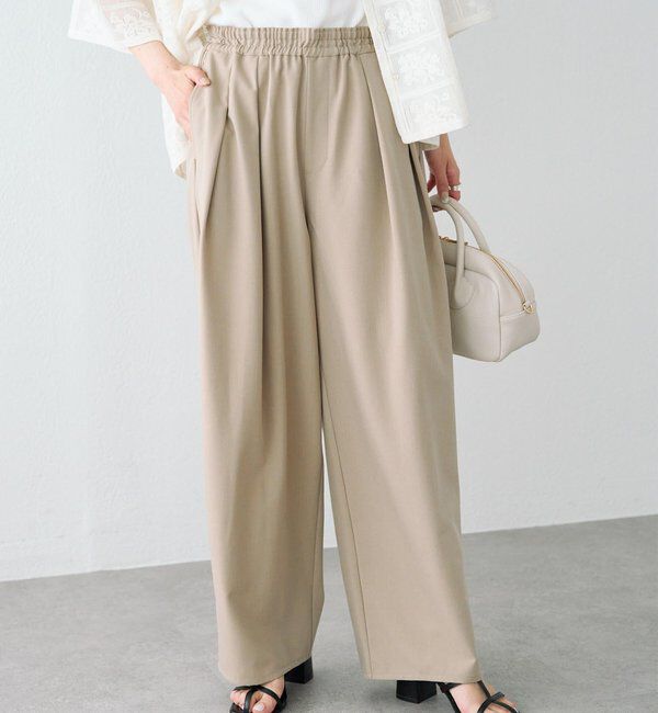  「【新色追加】ツータックウエストゴムストレッチパンツ」|その他|