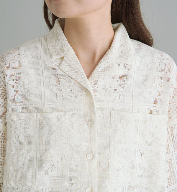  「クロシェット風レースブラウス」|シャツ・ブラウス|