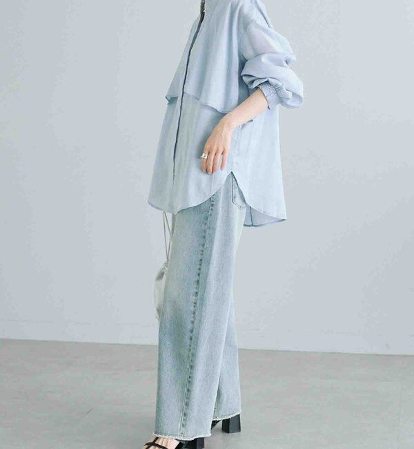  「ヨークデザインシアーブラウス」|シャツ・ブラウス|