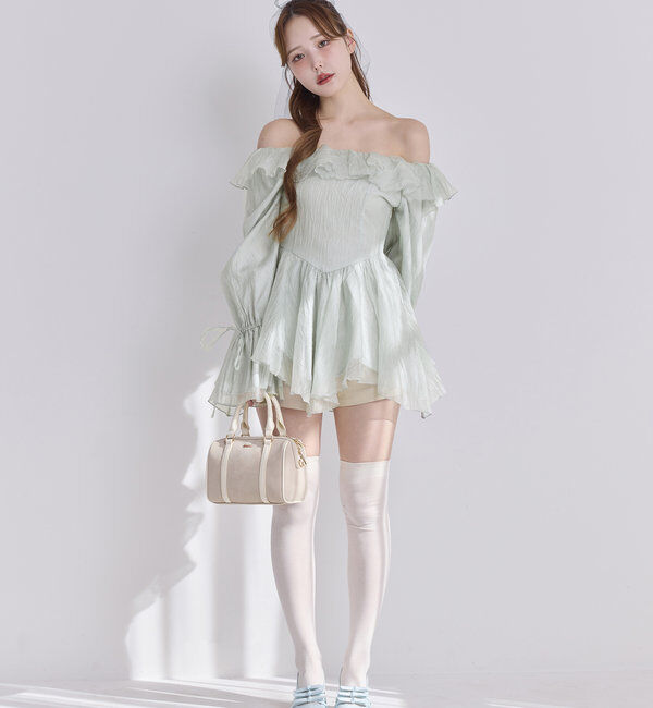  「リボン付きポインテッドストラップシューズ」|その他|