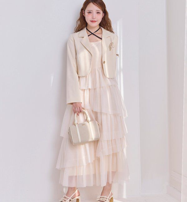  「ティアードフリルキャミワンピース」|ワンピース|