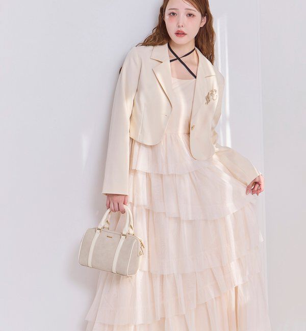  「ティアードフリルキャミワンピース」|ワンピース|