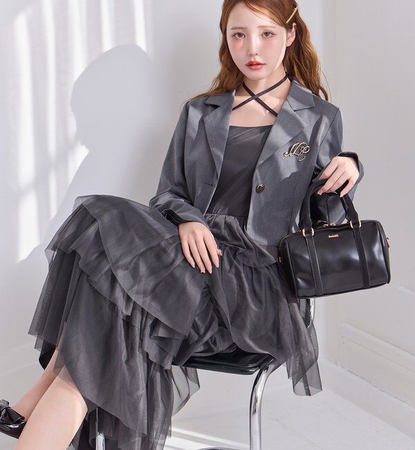  「ティアードフリルキャミワンピース」|ワンピース|