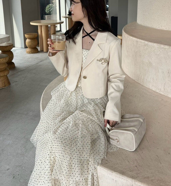  「ティアードフリルキャミワンピース」|ワンピース|