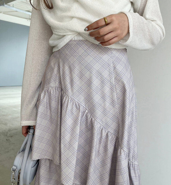  「ティアードフリルロングスカート」|スカート|