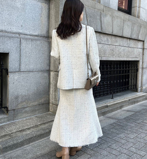  「【megumi企画】ツイードジャンスカ／再販売／新色追加」|ワンピース|