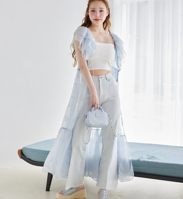  「【moon light marine collection】刺繍シアーワンピース」|ワンピース|